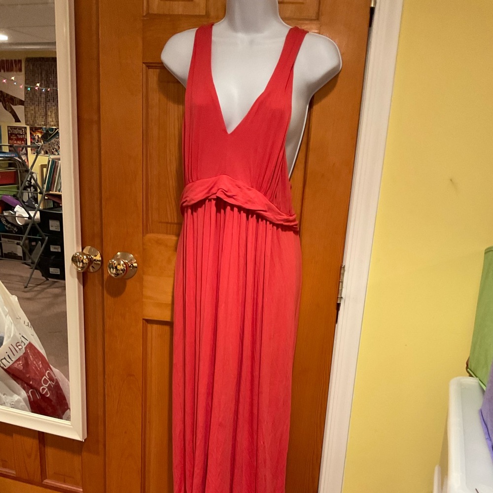 Nicole Miller | Red Sleeveless Maxi Dress Size L